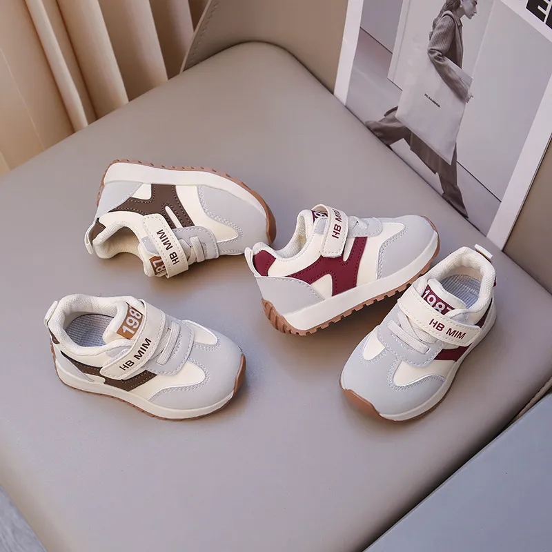 Kids Baby Boys Girls Unisex Fashion Casual Soft-Soled Breathable Velcro Ankle Sneakers
