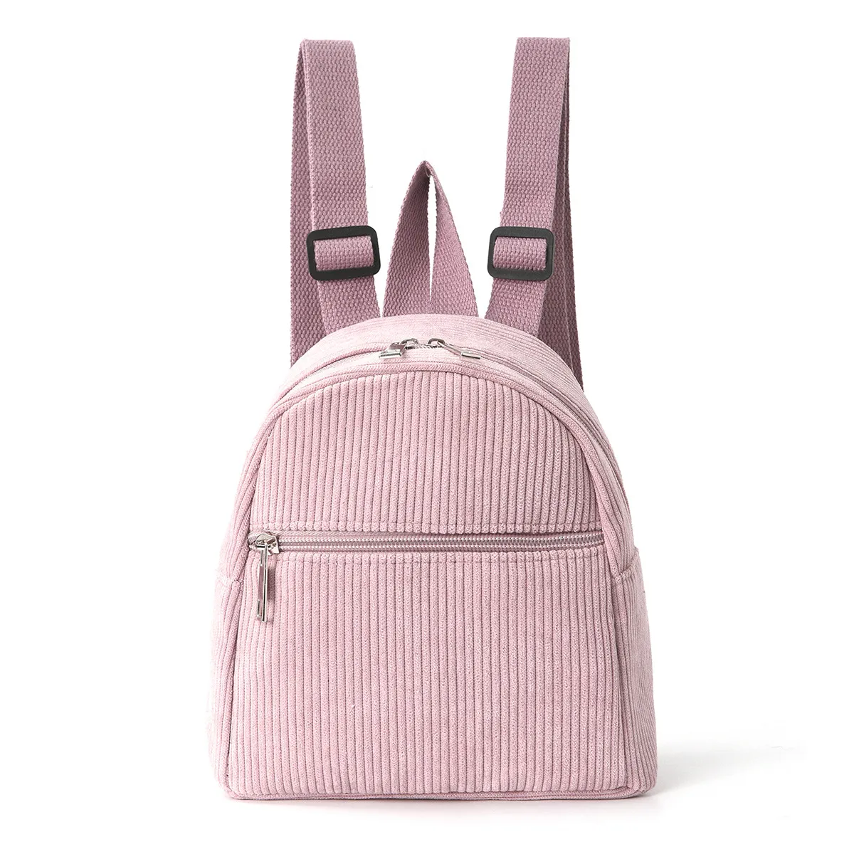 Kids Girls Fashion Cute Corduroy Mini Backpack Solid Color Polyester 19x11x18cm
