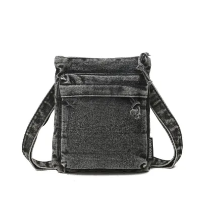 Women Fashion Casual Mini Denim Crossbody Bag with Zipper