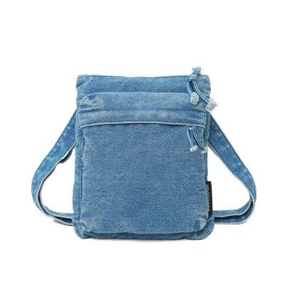 Women Fashion Casual Mini Denim Crossbody Bag with Zipper