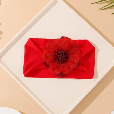 Kids Baby Elegant Flower Cloth Hair Belt