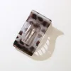 Square Flat Hairpin-Bright Gray Leopard