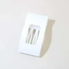 Square Flat Hairpin-Glitter White