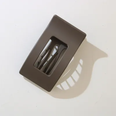 Women Fashion Square Flat Plastic Grab Clip Hair Accessories