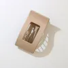 Square Flat Hairpin-Frosted Rice Coffee