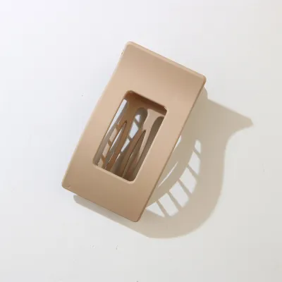 Women Fashion Square Flat Plastic Grab Clip Hair Accessories