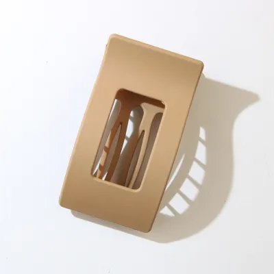Women Fashion Square Flat Plastic Grab Clip Hair Accessories