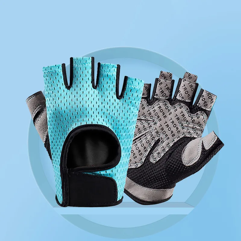 Fashion Training Fitness Half-Finger Non-Slip Butterfly Mesh Breathable Sunscreen Thin Gloves