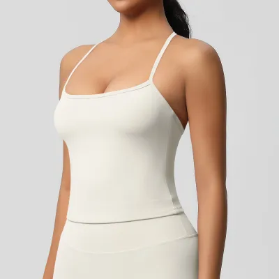 Women's Casual Solid Color Spaghetti Strap Sports Camisole