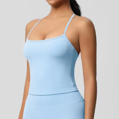 Women's Casual Solid Color Spaghetti Strap Sports Camisole