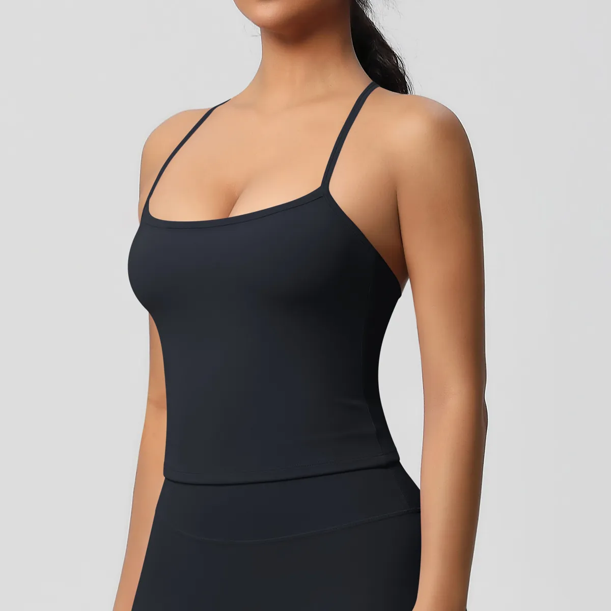 Women's Casual Solid Color Spaghetti Strap Sports Camisole