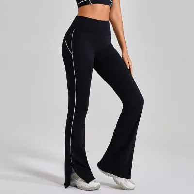 Women's High Waist Yoga Split Pants Casual Sportswear Bottoms