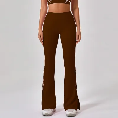 Women's High Waist Yoga Split Pants Casual Sportswear Bottoms