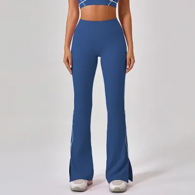 Women's High Waist Yoga Split Pants Casual Sportswear Bottoms