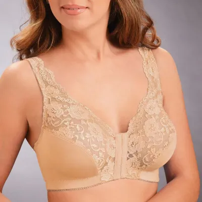 Women Fashion Sexy Solid Color Front Buckle Bra