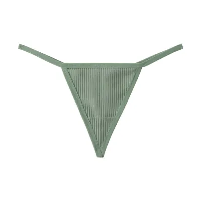Women Fashion Sexy Solid Color Traceless Low-Rise Hollow Cotton Thong