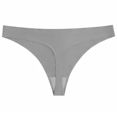 Women Fashion Sexy Printed Ice Silk Thong Panties