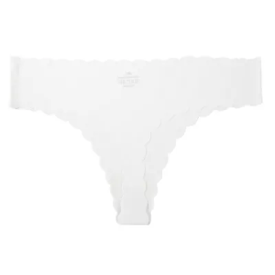 Women Seamless Breathable Low Waist Thong Panties in Solid Color Ice Silk