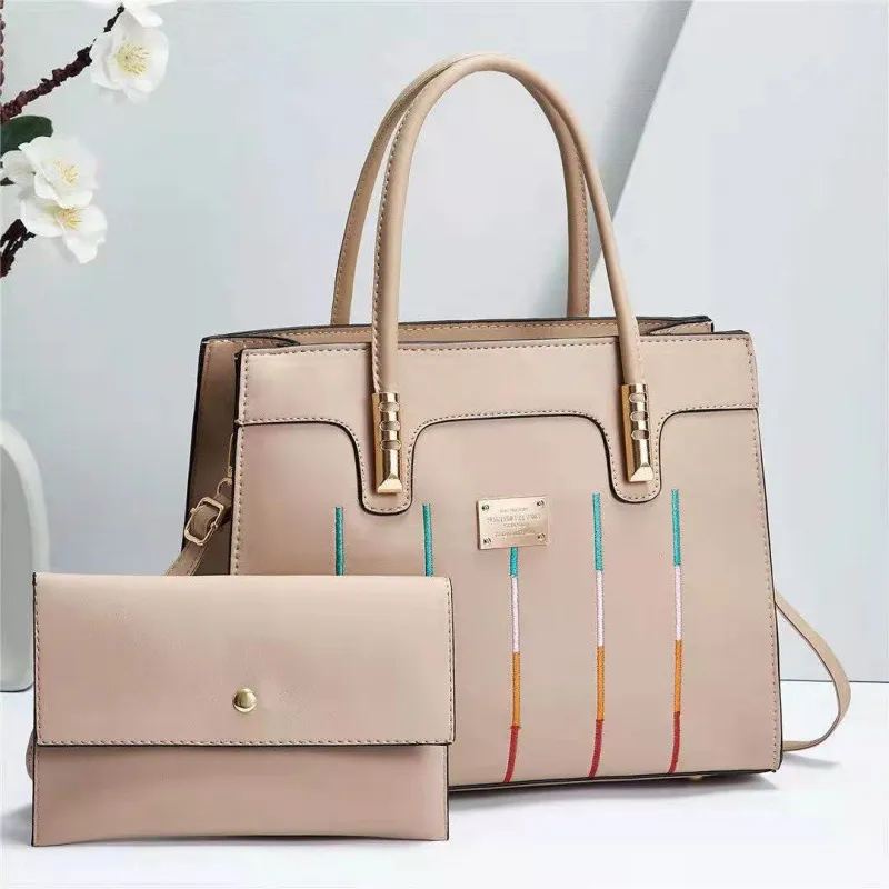 Women Fashion Casual Large Capacity Shoulder Bag Two-Piece Set