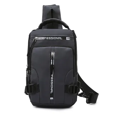 Men Fashion Simple Casual Multifunctional Waterproof Chest Bag
