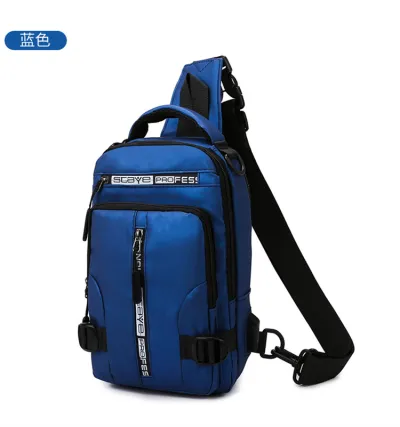 Men Fashion Simple Casual Multifunctional Waterproof Chest Bag