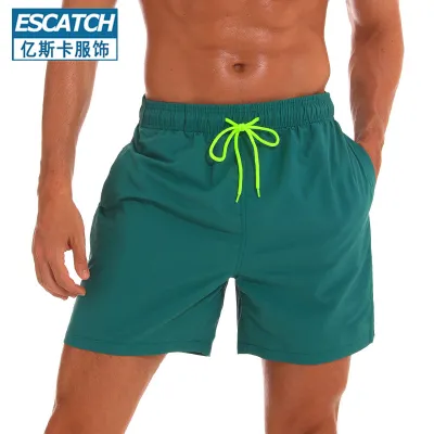 Men's Casual Solid Color Breathable Water-Repellent Nylon Beach Shorts Briefs Boxers Quarterbacks