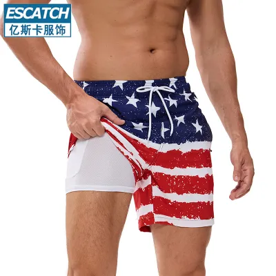 Men's Fashion Casual Printed Quick-Drying Beach Trunks