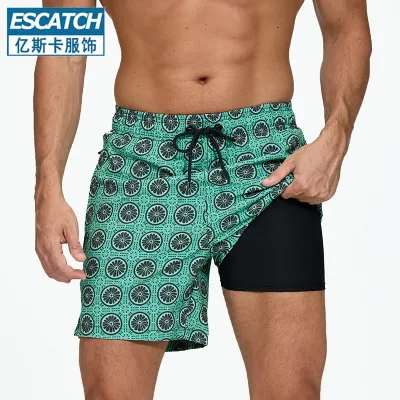 Men's Fashion Casual Printed Quick-Drying Beach Trunks