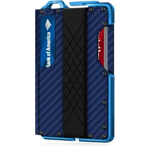 Men's Fashion Carbon Fiber Metal Anti-Magnetic Automatic Card Wallet