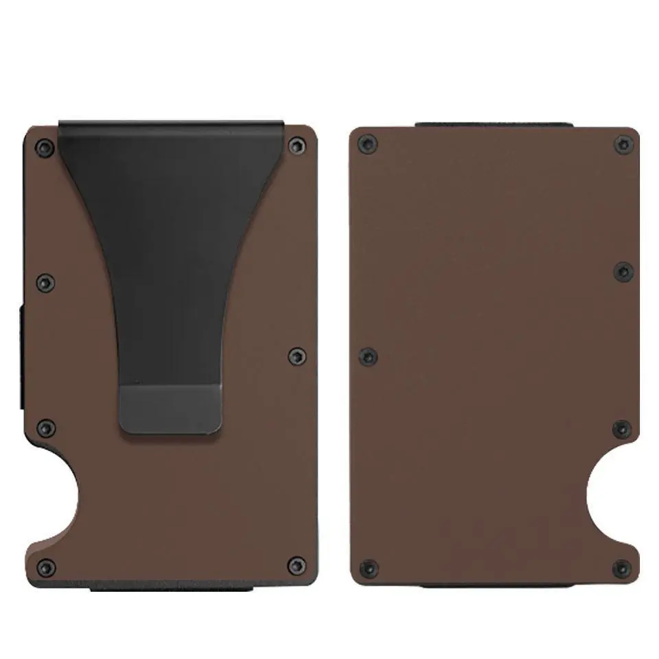 Men Fashion Casual Metal Aluminum Alloy Card Holder Anti-Magnetic RFID Wallet