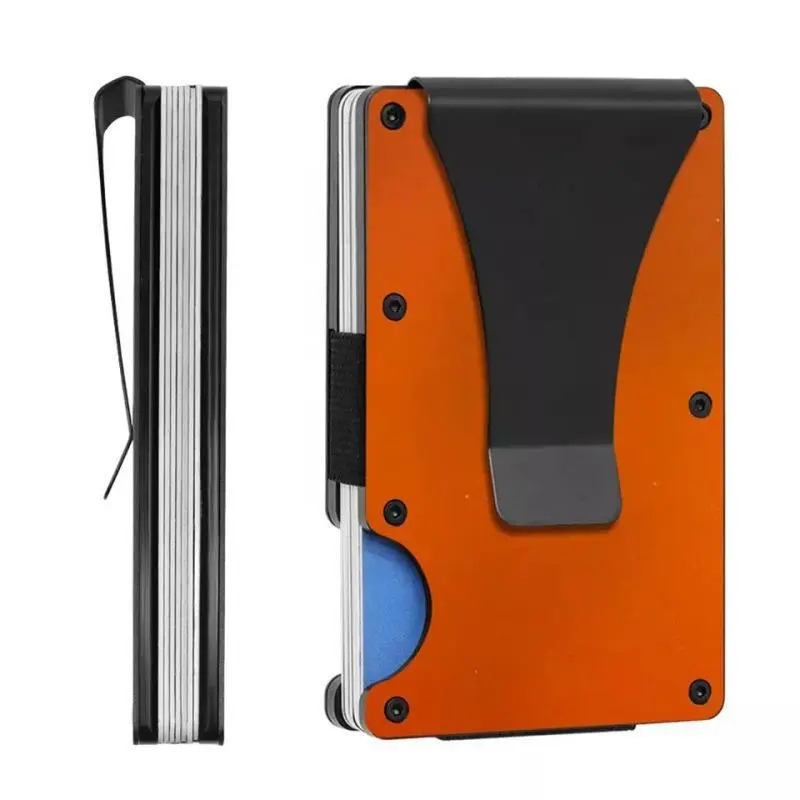 Men Fashion Casual Metal Aluminum Alloy Card Holder Anti-Magnetic Rfid Wallet