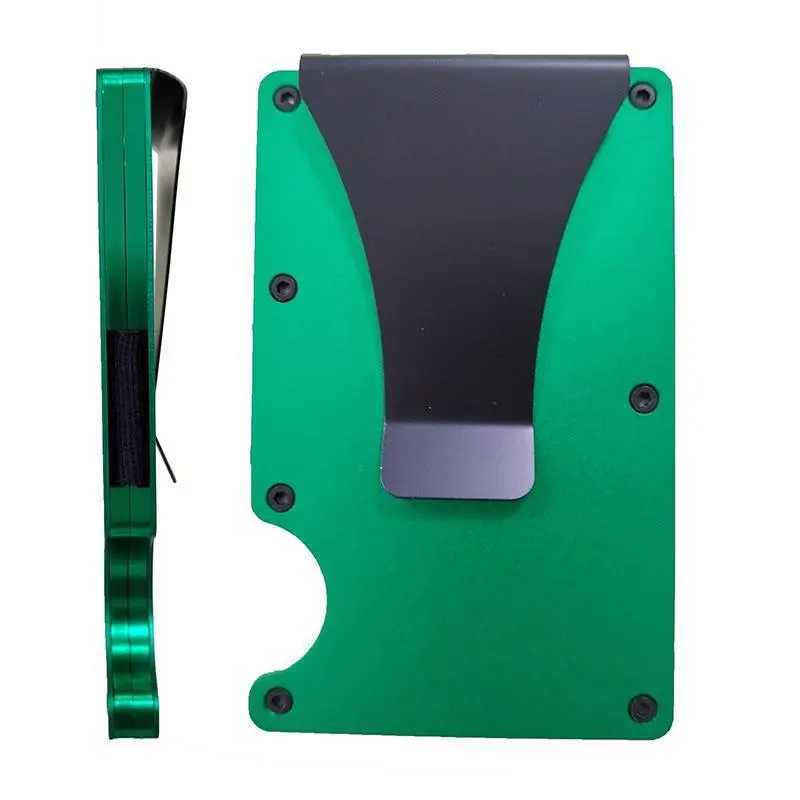 Men Fashion Metal Aluminum Alloy Card Holder Anti-Magnetic RFID Wallet