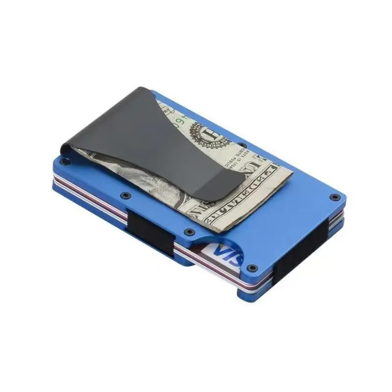 Men Fashion Casual Metal Aluminum Alloy Card Holder Anti-Magnetic Rfid Wallet