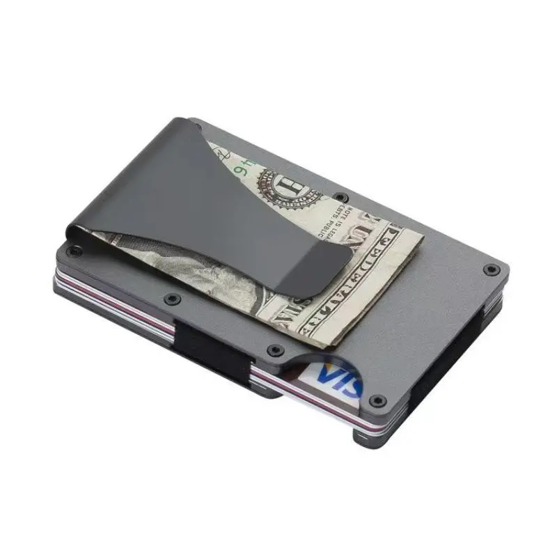 Men Fashion Aluminum Alloy Card Holder Wallet Anti-Magnetic Rfid