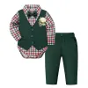 Green Waistcoat Pants Plaid