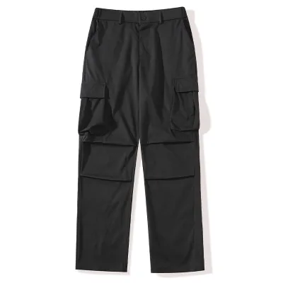 Men Fashion Casual Solid Color Multi-Pocket Cargo Pants with Stretch Fabric