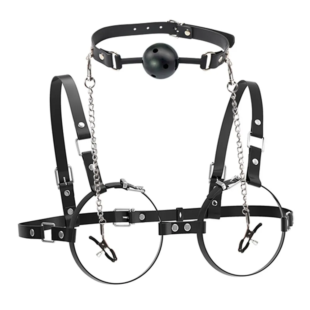 Adult Sex Tone Leather Chest Bound BDSM Lingerie Accessories