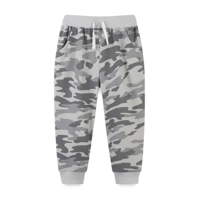 Kids Boys Casual Camouflage Sweatpants With Pockets Cotton Long Pants