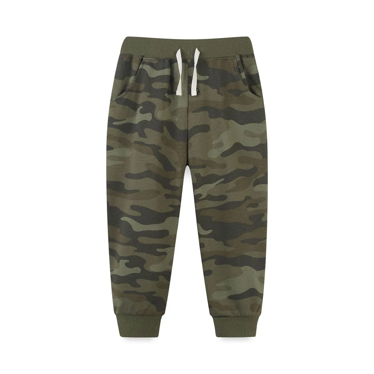 Kids Boys Casual Camouflage Sweatpants With Pockets Cotton Long Pants