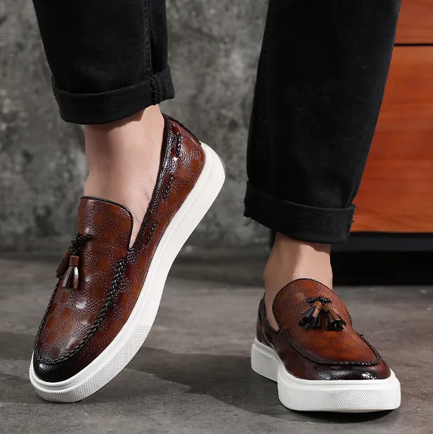 Men's Fashion Casual Retro Breathable Slip-On Loafers