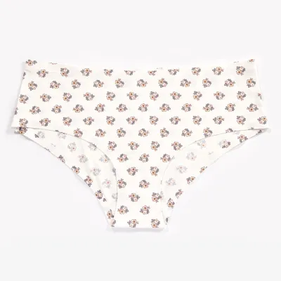 Women Sexy Floral Printed Ice Silk Panties Breathable Quick-Drying Underwear