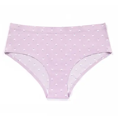 Women Sexy Floral Printed Ice Silk Panties Breathable Quick-Drying Underwear