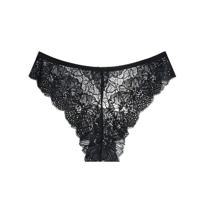 Women Fashion Sexy Solid Color Lace Low Waist Panties