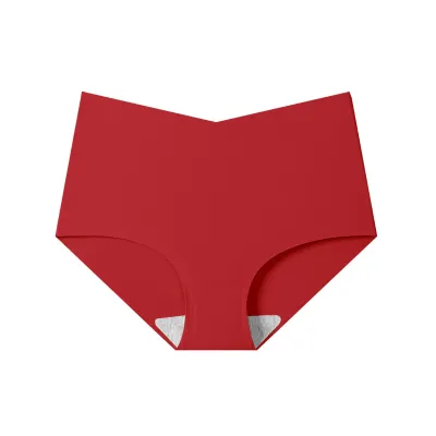 Women Seamless Cotton High Waist Panties Solid Color Underwear