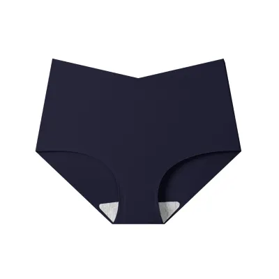 Women Seamless Cotton High Waist Panties Solid Color Underwear