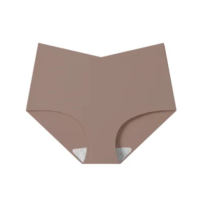 Women Seamless Cotton High Waist Panties Solid Color Underwear