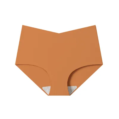 Women Seamless Cotton High Waist Panties Solid Color Underwear