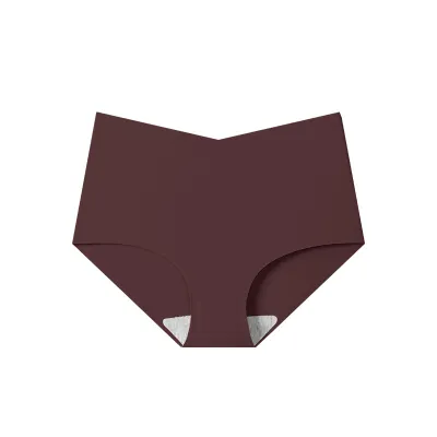 Women Seamless Cotton High Waist Panties Solid Color Underwear
