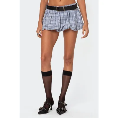 Women Fashion Sexy Plaid Skirt