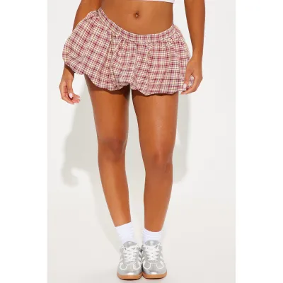 Women Fashion Sexy Plaid Skirt